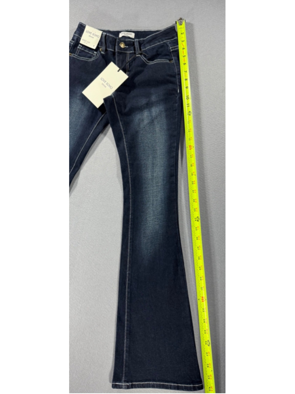 Love Soho Denim Low Rise Boot Cut Size 0 Jeans New With Tags - Picture 16 of 16